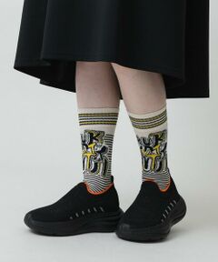 HIROKO KOSHINO / ヒロココシノ その他小物 | ロゴボーダージャカードソックス/日本製/洗濯機で洗える