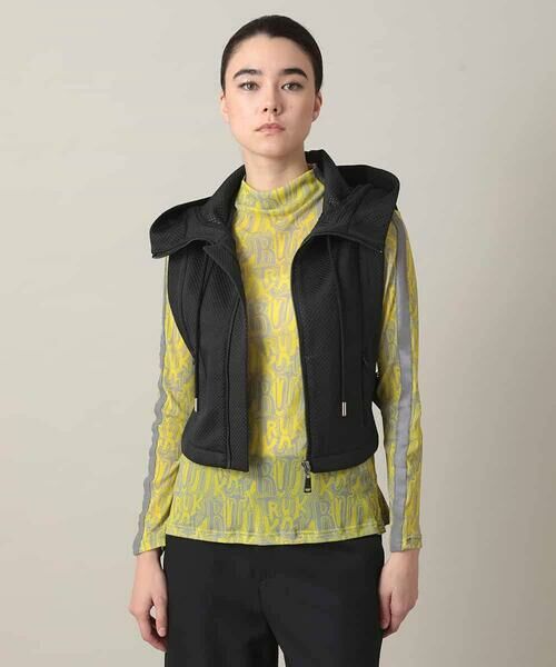 HIROKO KOSHINO / ヒロココシノ ベスト | メッシュフードベスト/洗える（ブラック）