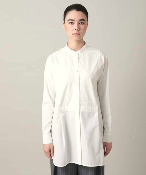 HIROKO KOSHINO / ヒロココシノ シャツ・ブラウス | HK刺繍ジョイントデザインブラウス/洗える | 詳細1