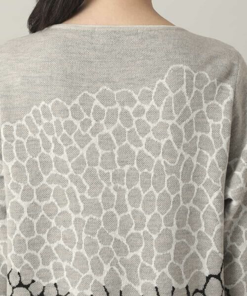HIROKO KOSHINO / ヒロココシノ チュニック | 幾何モチーフデザインチュニックニット/日本製 | 詳細5