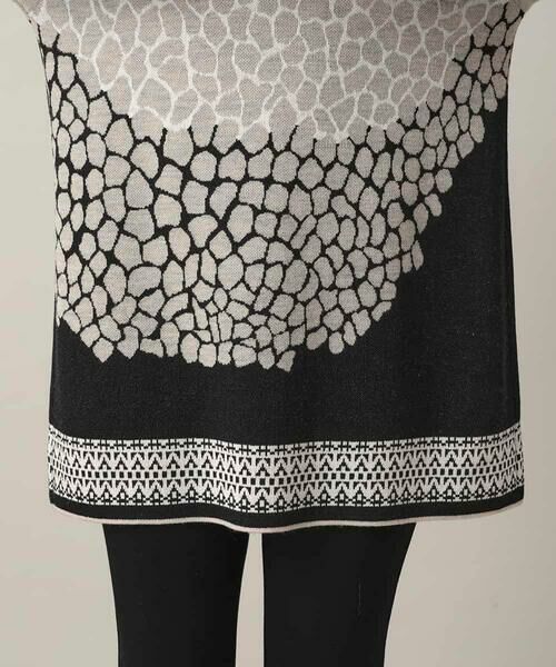 HIROKO KOSHINO / ヒロココシノ チュニック | 幾何モチーフデザインチュニックニット/日本製 | 詳細7