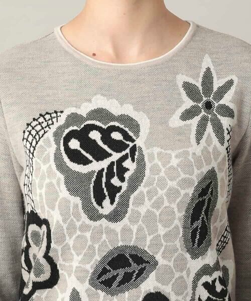 HIROKO KOSHINO / ヒロココシノ ニット・セーター | アートフラワージャカードニットプルオーバー/日本製 | 詳細4