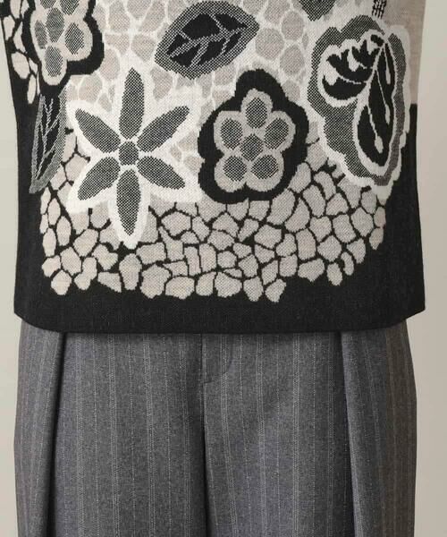 HIROKO KOSHINO / ヒロココシノ ニット・セーター | アートフラワージャカードニットプルオーバー/日本製 | 詳細7