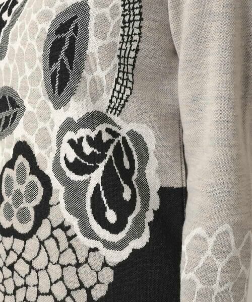 HIROKO KOSHINO / ヒロココシノ ニット・セーター | アートフラワージャカードニットプルオーバー/日本製 | 詳細8