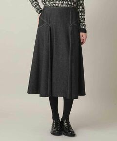 HIROKO KOSHINO / ヒロココシノ ロング・マキシ丈スカート | デニムライクジャージーフレアスカート/日本製/洗える