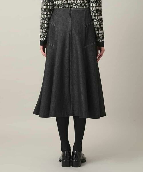 HIROKO KOSHINO / ヒロココシノ ロング・マキシ丈スカート | デニムライクジャージーフレアスカート/日本製/洗える | 詳細5