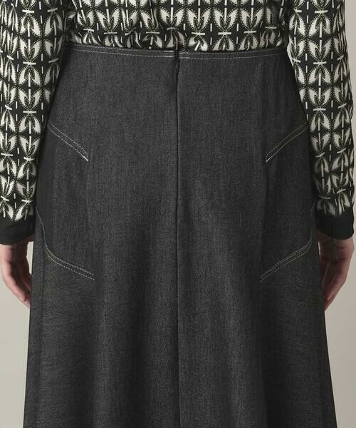 HIROKO KOSHINO / ヒロココシノ ロング・マキシ丈スカート | デニムライクジャージーフレアスカート/日本製/洗える | 詳細7