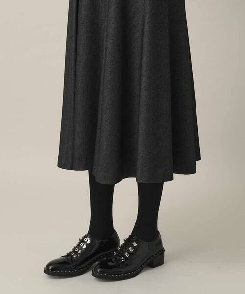 HIROKO KOSHINO / ヒロココシノ ロング・マキシ丈スカート | デニムライクジャージーフレアスカート/日本製/洗える | 詳細9