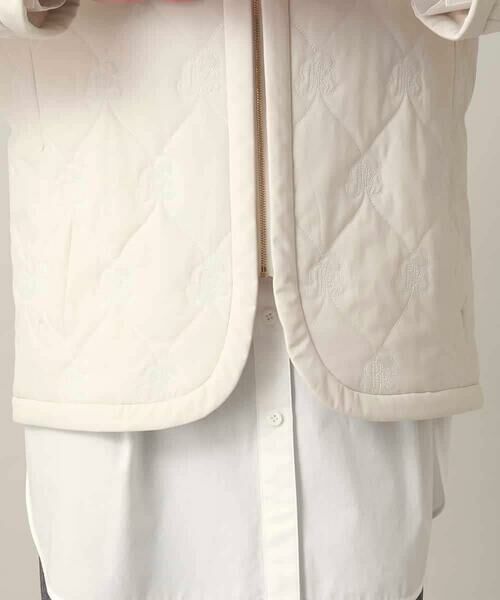 HIROKO KOSHINO / ヒロココシノ ダウンジャケット・ベスト | ロゴ刺繍キルティング中綿入りジャケット | 詳細8