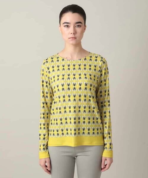 HIROKO KOSHINO / ヒロココシノ カットソー | 幾何プリントベア天竺カットソー/日本製/洗える | 詳細1