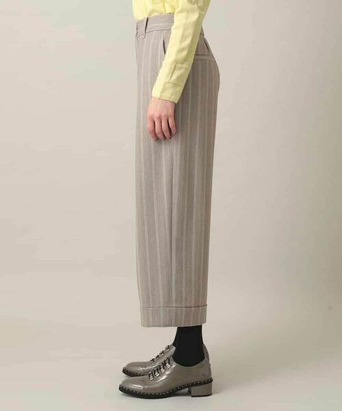 HIROKO KOSHINO / ヒロココシノ その他パンツ | シャドーストライプクロップドワイドパンツ/日本製/洗える | 詳細2