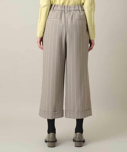 HIROKO KOSHINO / ヒロココシノ その他パンツ | シャドーストライプクロップドワイドパンツ/日本製/洗える | 詳細3