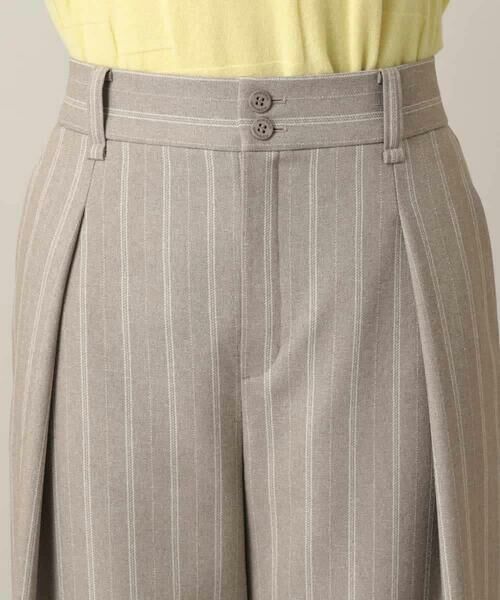 HIROKO KOSHINO / ヒロココシノ その他パンツ | シャドーストライプクロップドワイドパンツ/日本製/洗える | 詳細4