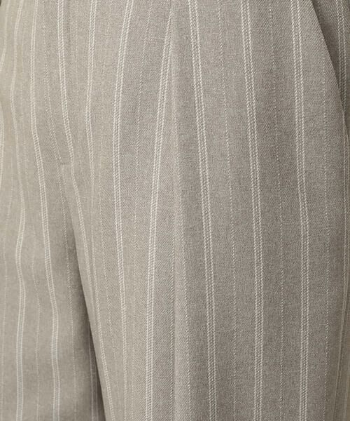 HIROKO KOSHINO / ヒロココシノ その他パンツ | シャドーストライプクロップドワイドパンツ/日本製/洗える | 詳細8