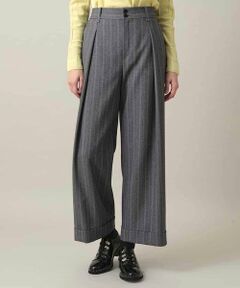 HIROKO KOSHINO / ヒロココシノ その他パンツ | シャドーストライプワイドパンツ/日本製/洗える