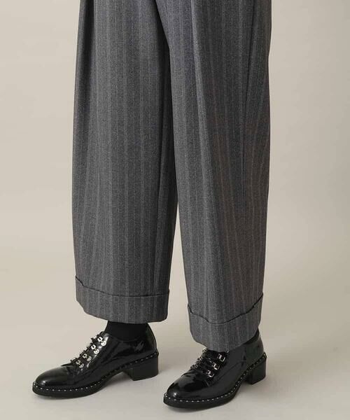 HIROKO KOSHINO / ヒロココシノ その他パンツ | シャドーストライプワイドパンツ/日本製/洗える | 詳細7