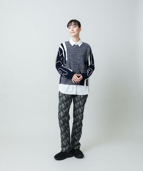 HIROKO KOSHINO / ヒロココシノ シャツ・ブラウス | 配色ステッチ比翼デザインシャツ/洗える | 詳細12