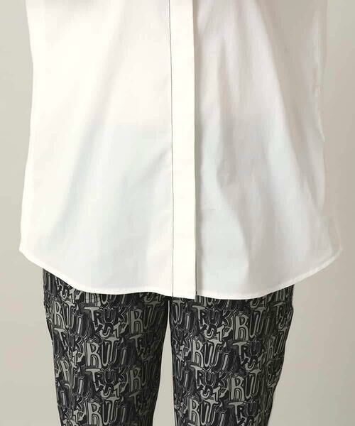 HIROKO KOSHINO / ヒロココシノ シャツ・ブラウス | 配色ステッチ比翼デザインシャツ/洗える | 詳細8