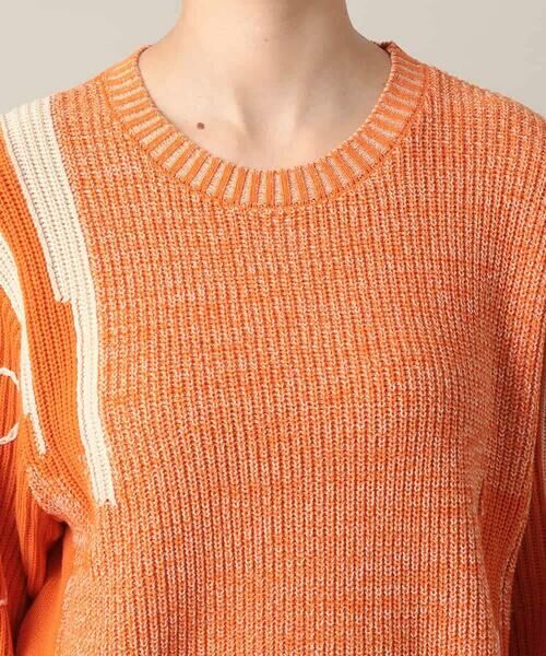 HIROKO KOSHINO / ヒロココシノ ニット・セーター | ロゴデザインインターシャニットプルオーバー/洗える | 詳細4