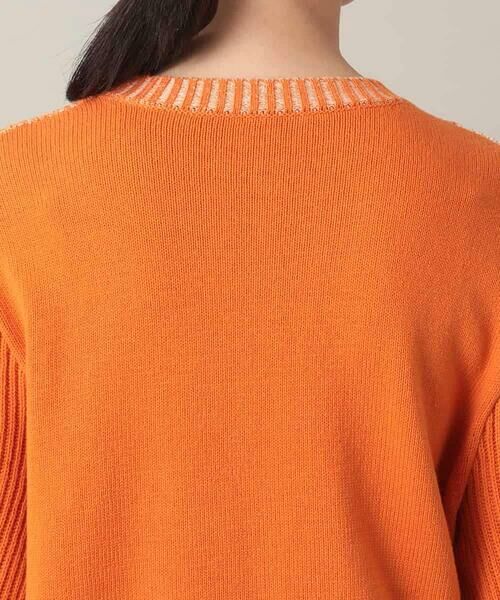 HIROKO KOSHINO / ヒロココシノ ニット・セーター | ロゴデザインインターシャニットプルオーバー/洗える | 詳細5