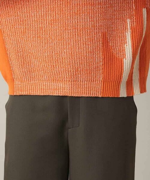 HIROKO KOSHINO / ヒロココシノ ニット・セーター | ロゴデザインインターシャニットプルオーバー/洗える | 詳細7