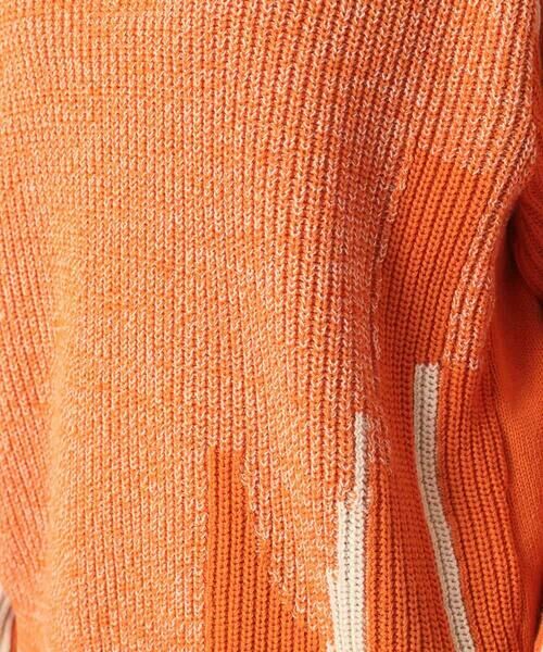 HIROKO KOSHINO / ヒロココシノ ニット・セーター | ロゴデザインインターシャニットプルオーバー/洗える | 詳細8
