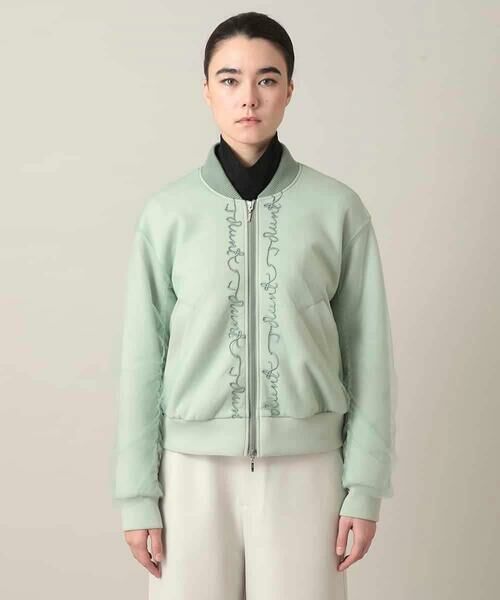 HIROKO KOSHINO / ヒロココシノ その他アウター | チュールレイヤードダンボールニットブルゾン | 詳細1