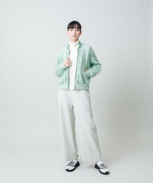 HIROKO KOSHINO / ヒロココシノ その他アウター | チュールレイヤードダンボールニットブルゾン | 詳細12