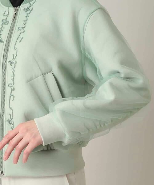 HIROKO KOSHINO / ヒロココシノ その他アウター | チュールレイヤードダンボールニットブルゾン | 詳細6