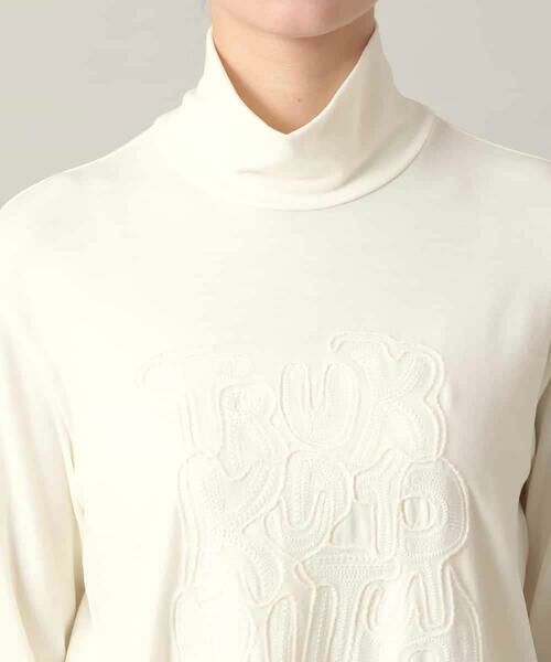 HIROKO KOSHINO / ヒロココシノ カットソー | スパンコール刺繍ロゴデザインカットソー/日本製/洗える | 詳細4