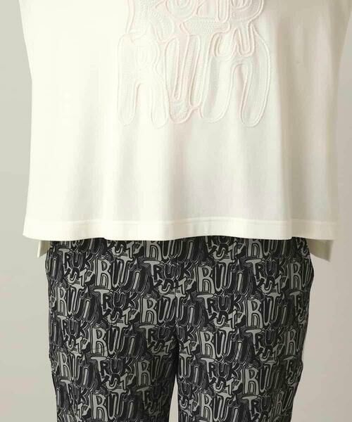 HIROKO KOSHINO / ヒロココシノ カットソー | スパンコール刺繍ロゴデザインカットソー/日本製/洗える | 詳細7