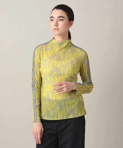 HIROKO KOSHINO / ヒロココシノ ベスト | チュールロゴプリントカットソー /日本製/洗える（イエロー）