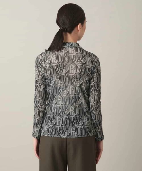 HIROKO KOSHINO / ヒロココシノ ベスト | チュールロゴプリントカットソー /日本製/洗える | 詳細3