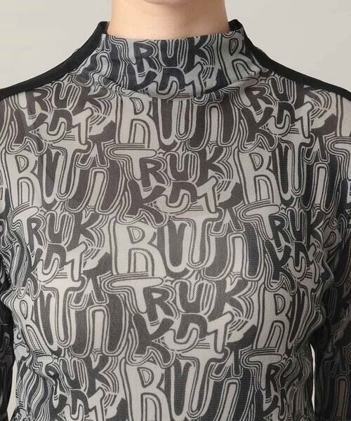 HIROKO KOSHINO / ヒロココシノ ベスト | チュールロゴプリントカットソー /日本製/洗える | 詳細4