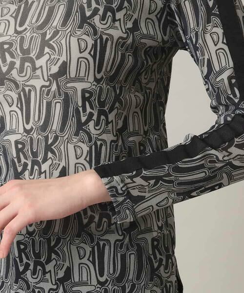 HIROKO KOSHINO / ヒロココシノ ベスト | チュールロゴプリントカットソー /日本製/洗える | 詳細6