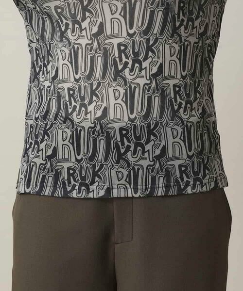 HIROKO KOSHINO / ヒロココシノ ベスト | チュールロゴプリントカットソー /日本製/洗える | 詳細7