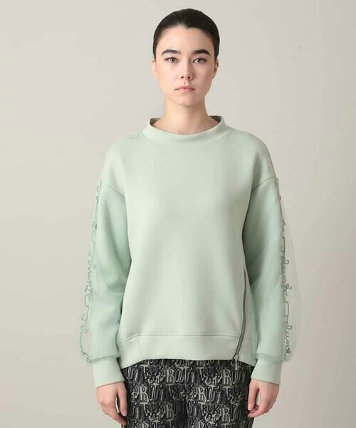 HIROKO KOSHINO / ヒロココシノ カットソー | チュール刺繍スリーブデザインプルオーバー | 詳細1