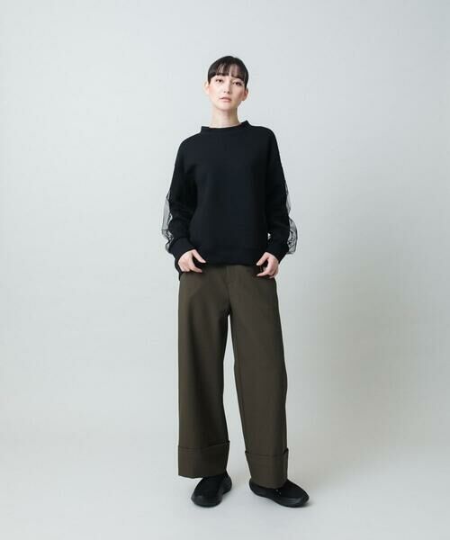 HIROKO KOSHINO / ヒロココシノ カットソー | チュール刺繍スリーブデザインプルオーバー | 詳細13