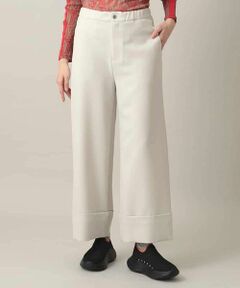 HIROKO KOSHINO / ヒロココシノ その他パンツ | ツイルストレッチロールアップワイドパンツ/洗える