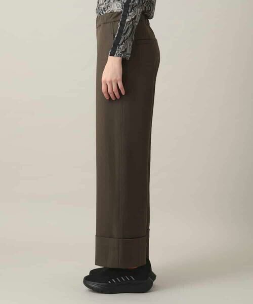 HIROKO KOSHINO / ヒロココシノ その他パンツ | ツイルストレッチロールアップワイドパンツ/洗える | 詳細2