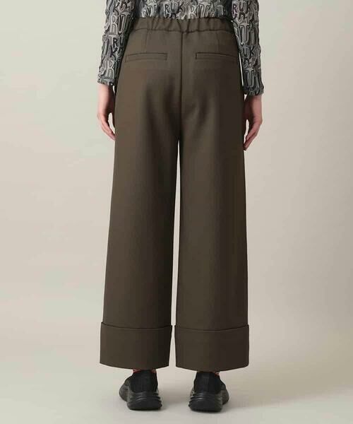 HIROKO KOSHINO / ヒロココシノ その他パンツ | ツイルストレッチロールアップワイドパンツ/洗える | 詳細3