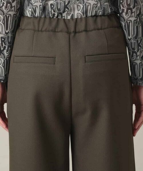 HIROKO KOSHINO / ヒロココシノ その他パンツ | ツイルストレッチロールアップワイドパンツ/洗える | 詳細6