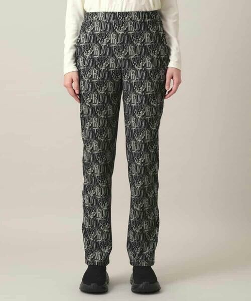 HIROKO KOSHINO / ヒロココシノ チノ・ワークパンツ | サイドラインロゴプリントパンツ/洗える | 詳細1