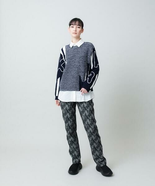 HIROKO KOSHINO / ヒロココシノ チノ・ワークパンツ | サイドラインロゴプリントパンツ/洗える | 詳細10