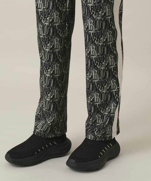 HIROKO KOSHINO / ヒロココシノ チノ・ワークパンツ | サイドラインロゴプリントパンツ/洗える | 詳細7