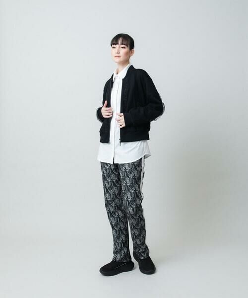 HIROKO KOSHINO / ヒロココシノ チノ・ワークパンツ | サイドラインロゴプリントパンツ/洗える | 詳細9