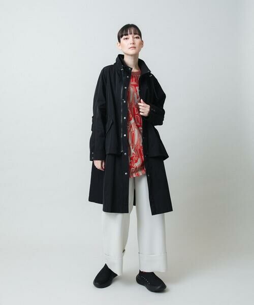 HIROKO KOSHINO / ヒロココシノ チュニック | ロゴプリントジョイントリブチュニック /日本製/洗える | 詳細10