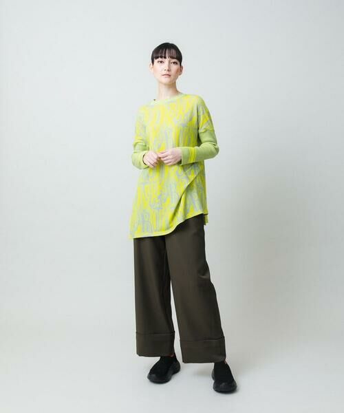 HIROKO KOSHINO / ヒロココシノ チュニック | ロゴプリントジョイントリブチュニック /日本製/洗える | 詳細11