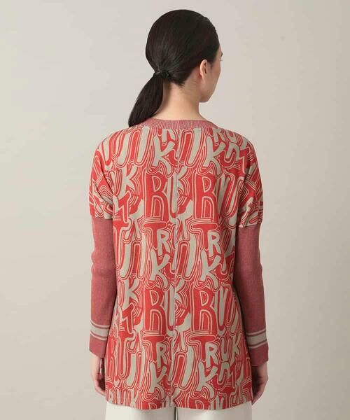 HIROKO KOSHINO / ヒロココシノ チュニック | ロゴプリントジョイントリブチュニック /日本製/洗える | 詳細3