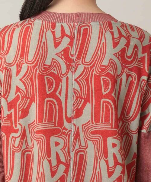 HIROKO KOSHINO / ヒロココシノ チュニック | ロゴプリントジョイントリブチュニック /日本製/洗える | 詳細5